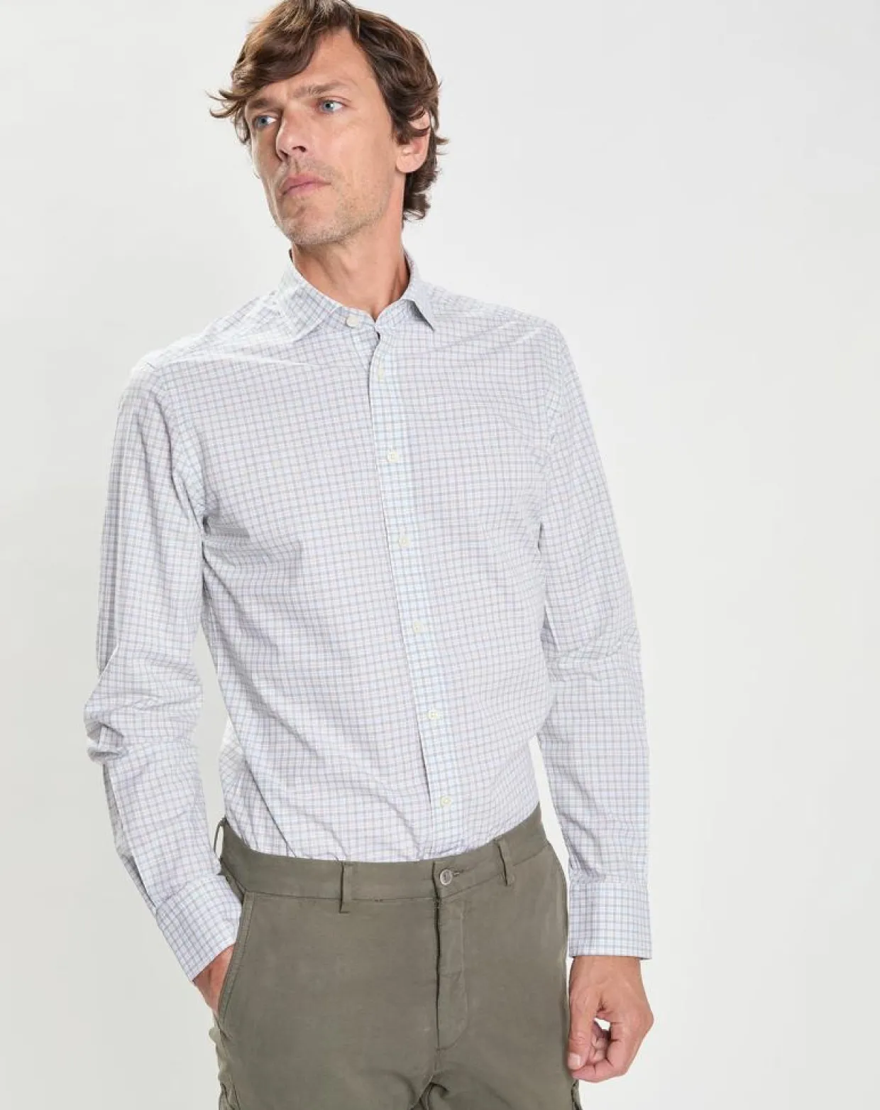 Chemise Slim Fit à carreaux vert/multicolore-Hackett London Sale