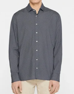 Chemise Slim Fit à imprimé fantaisie bleu foncé-Hackett London Clearance