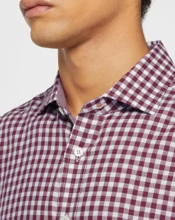Homme Hackett London Chemises^Chemise Slim Fit à imprimé vichy rouge/blanc