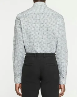 Homme Hackett London Chemises^Chemise Slim Fit à imprimé mosaïque beige/vert