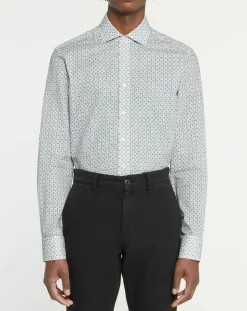 Homme Hackett London Chemises^Chemise Slim Fit à imprimé mosaïque beige/vert
