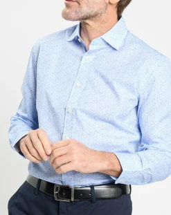 Homme Hackett London Chemises^Chemise Slim Fit à imprimé coquillage bleu ciel