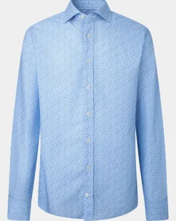 Homme Hackett London Chemises^Chemise Slim Fit à imprimé coquillage bleu ciel
