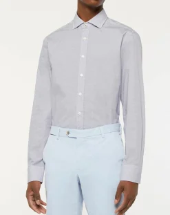 Homme Hackett London Chemises^Chemise Slim Fit à imprimé ancres bleu ciel/blanc