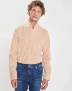 Homme Hackett London Chemises^Chemise Slim Fit à micro carreaux jaune/blanc