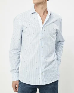 Homme Hackett London Chemises^Chemise Slim Fit à rayures & points bleu clair