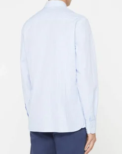 Homme Hackett London Chemises^Chemise Slim Fit à rayures bleu ciel/blanc