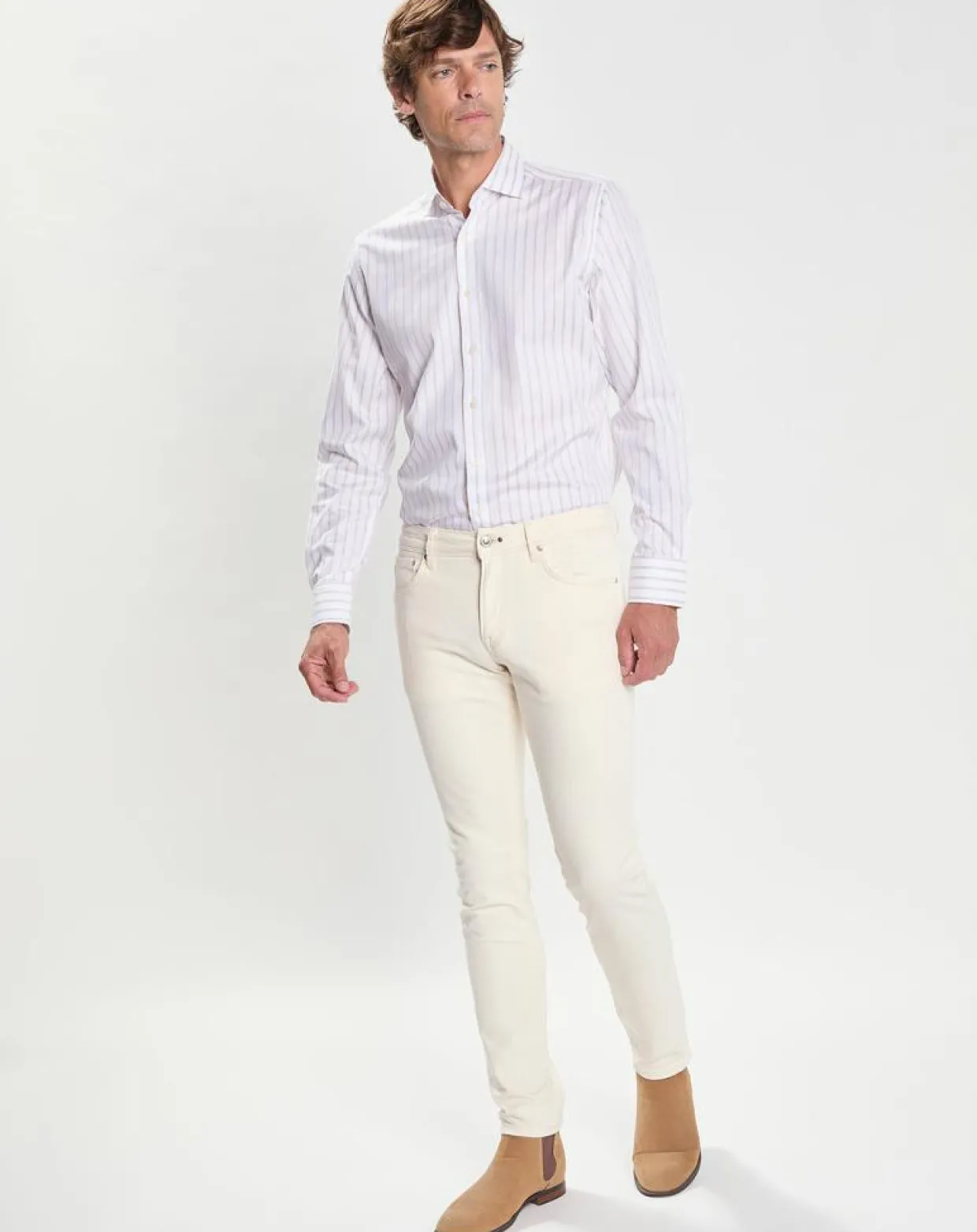 Chemise Slim Fit à rayures Smart écrue-Hackett London Online