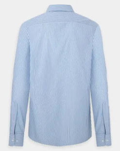 Chemise Slim Fit à rayures bleu clair-Hackett London Hot