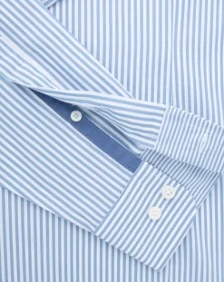 Chemise Slim Fit à rayures bleu clair-Hackett London Hot