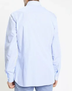 Chemise Slim Fit à rayures Milleraies bleu ciel-Hackett London Clearance
