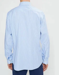 Homme Hackett London Chemises^Chemise Slim Fit à rayures bleue