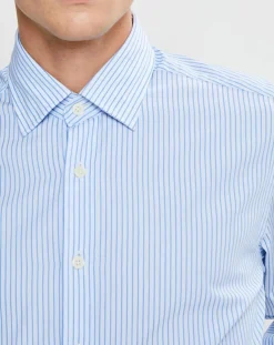 Homme Hackett London Chemises^Chemise Slim Fit à rayures bleue