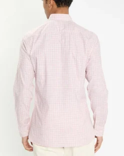 Chemise Slim Fit à vichy tricolore orange moyen-Hackett London Discount