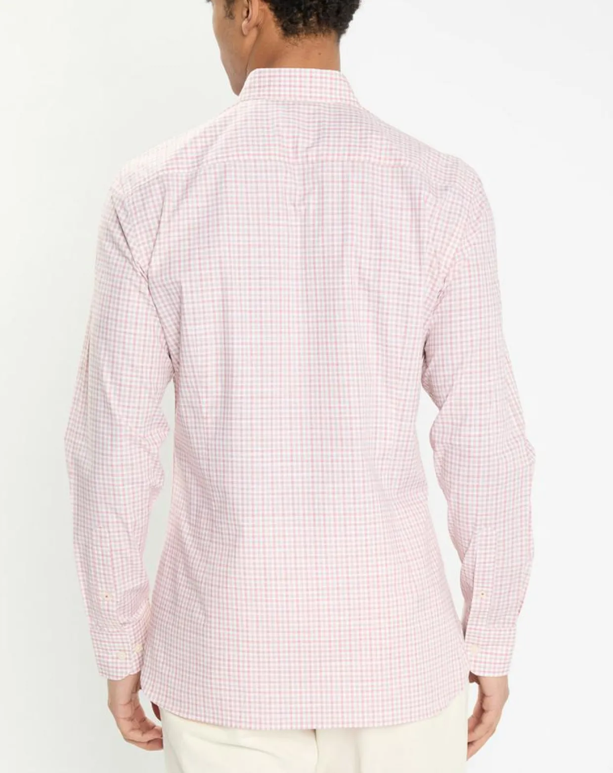 Chemise Slim Fit à vichy tricolore orange moyen-Hackett London Discount