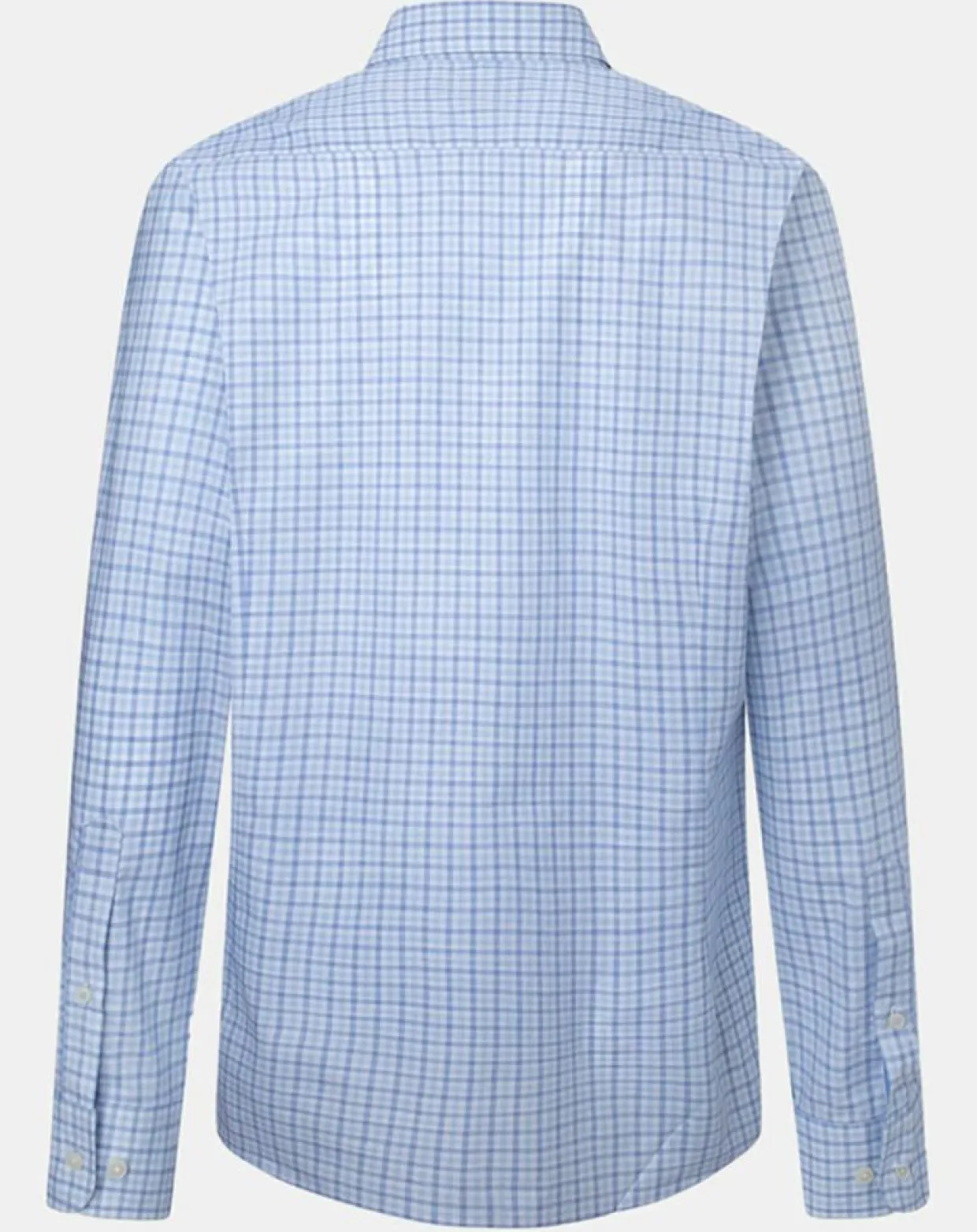 Chemise Slim Fit à vichy tricolore bleu ciel-Hackett London New