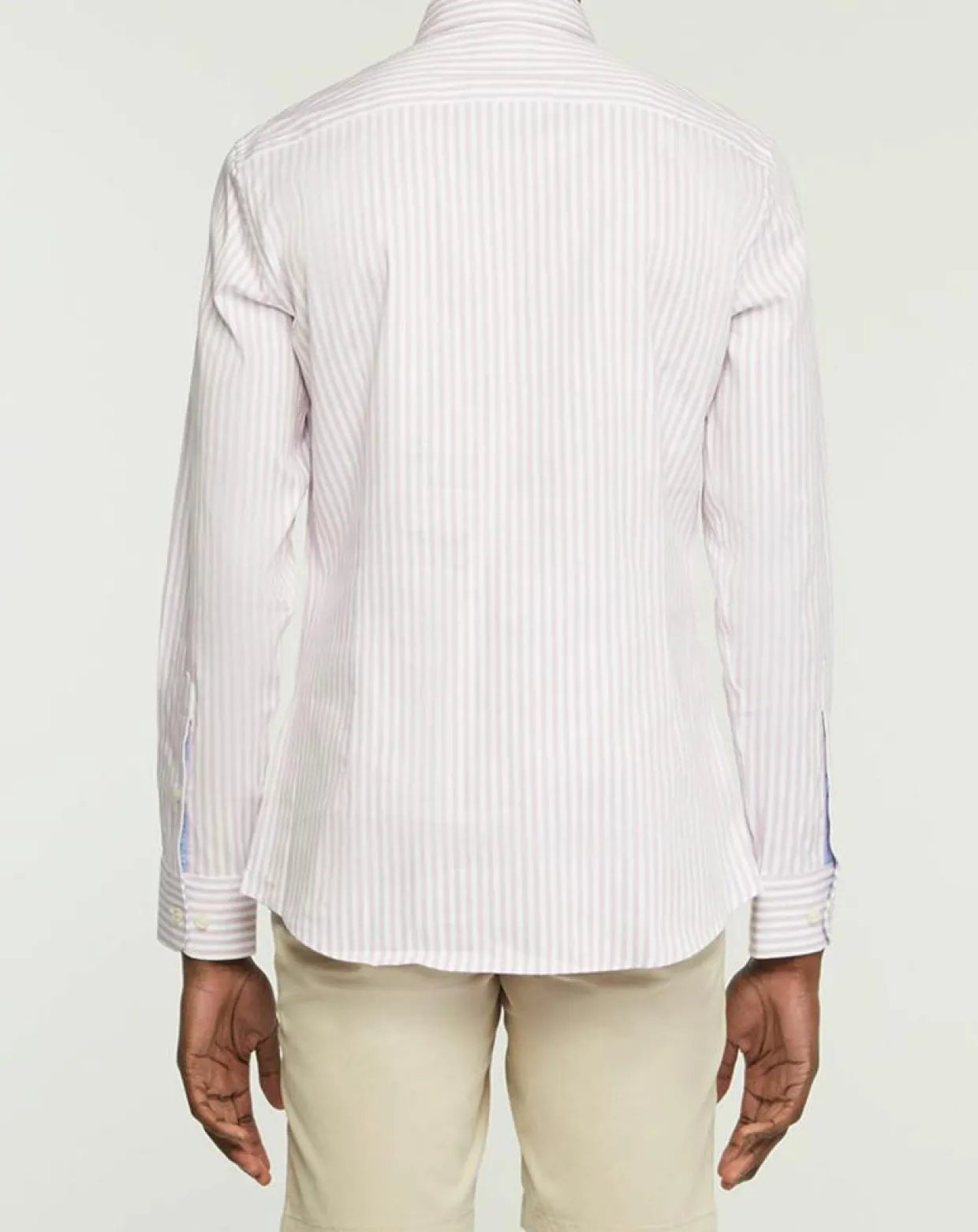 Chemise Slim Fit Biface à rayures rose-Hackett London Discount