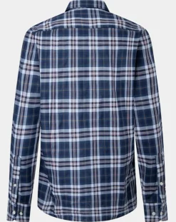Homme Hackett London Chemises^Chemise Slim Fit Dark à carreaux bleue