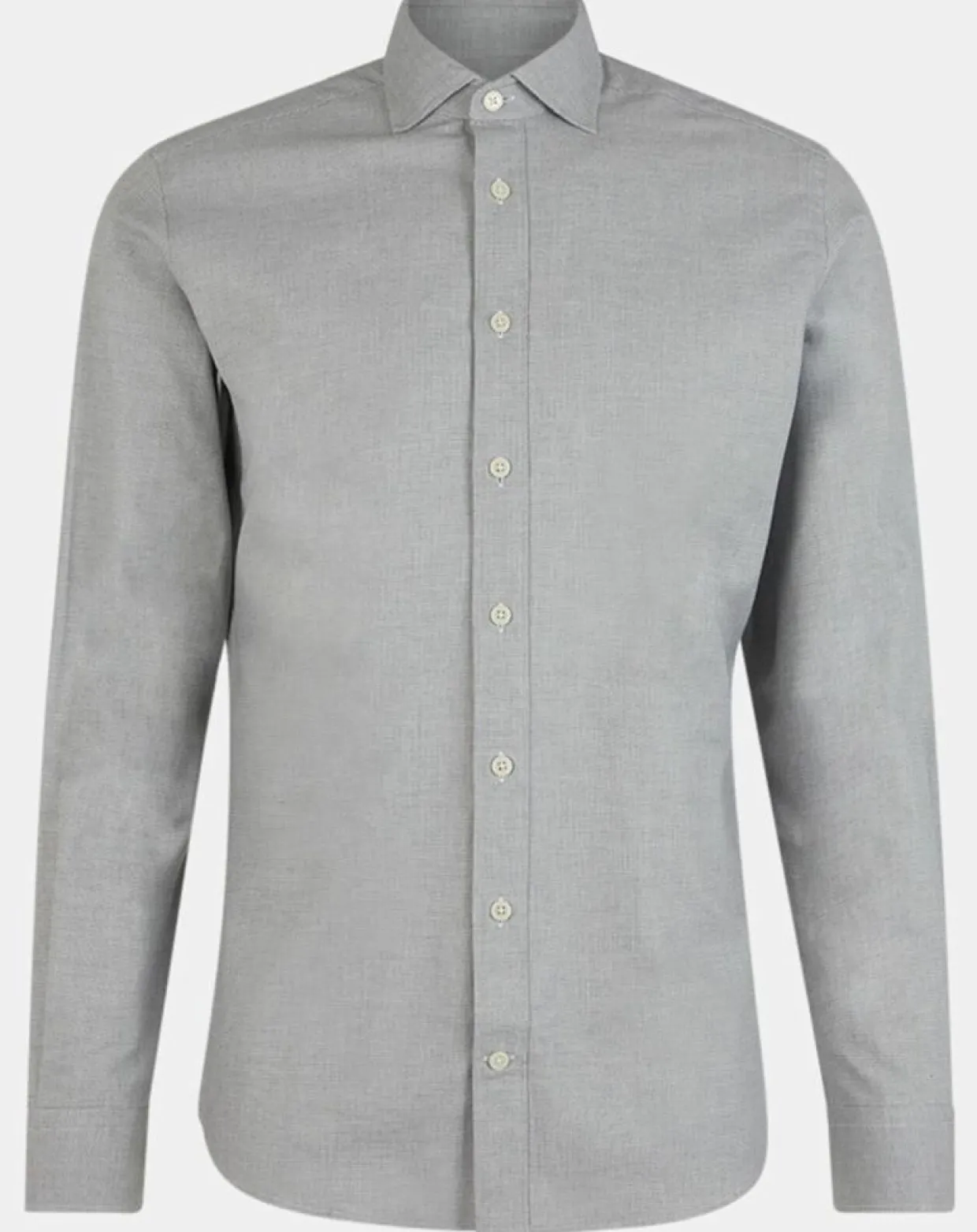 Chemise Slim Fit Dobby gris clair-Hackett London New