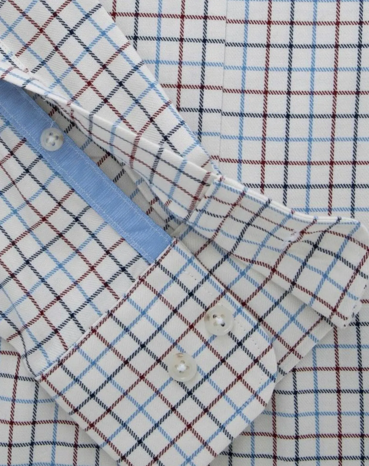 Chemise Slim Fit en Flanelle à carreaux écru/rouge/bleu-Hackett London Clearance