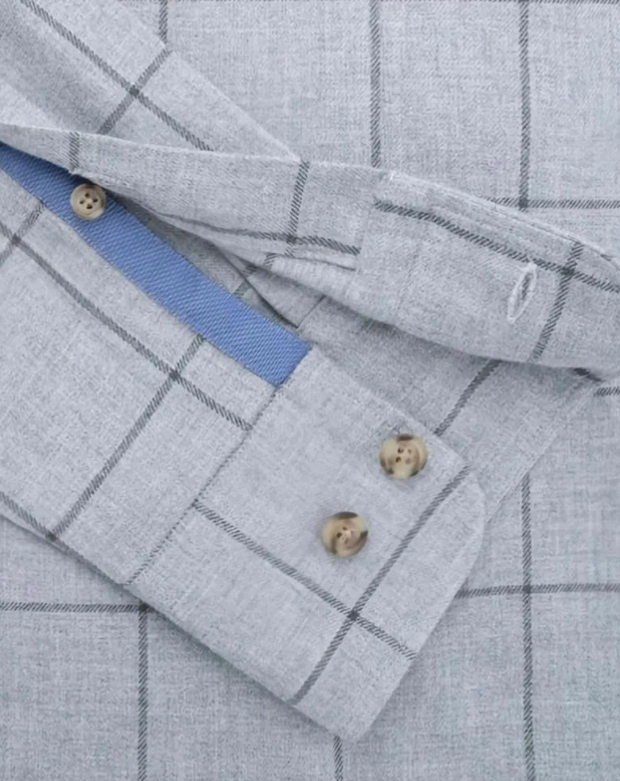 Chemise Slim Fit en Flanelle à carreaux gris clair-Hackett London Clearance