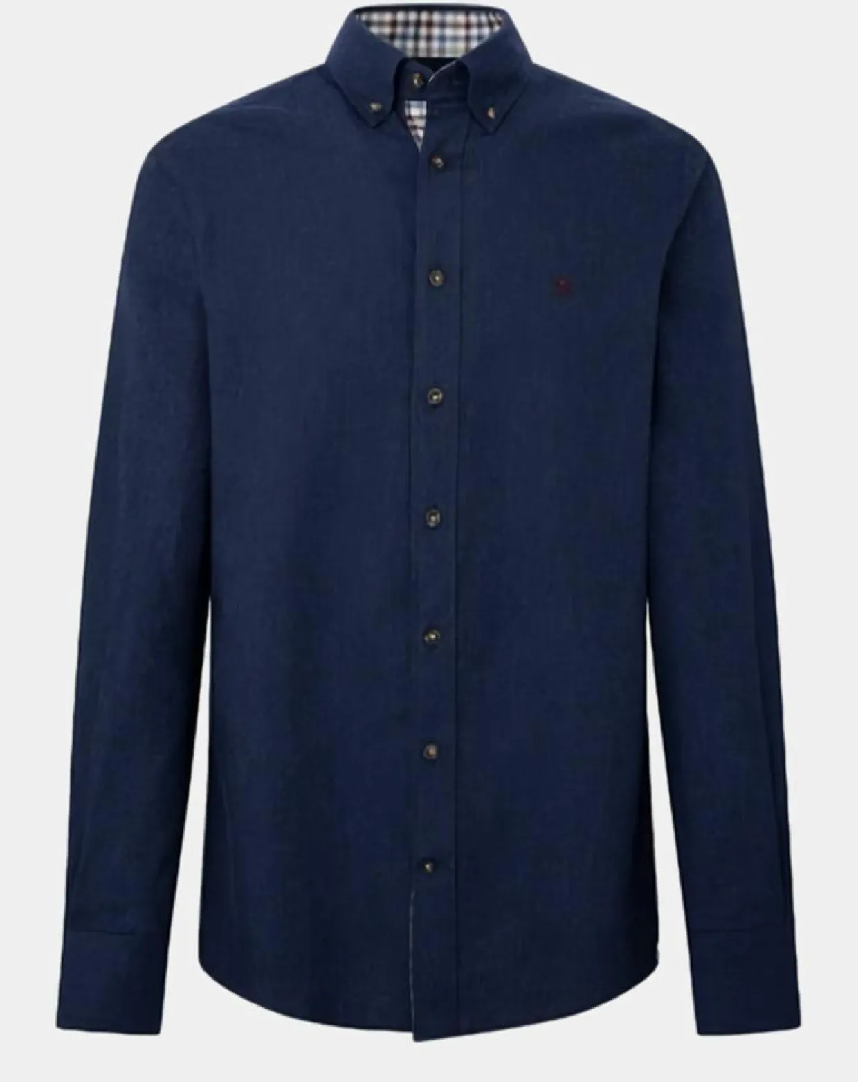 Homme Hackett London Chemises^Chemise Slim Fit en Flanelle unie bleu moyen