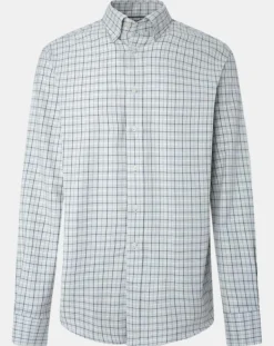 Homme Hackett London Chemises^Chemise Slim Fit en Flanelle à carreaux gris clair