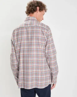 Chemise Slim Fit en Flanelle Vichy multicolore-Hackett London Hot