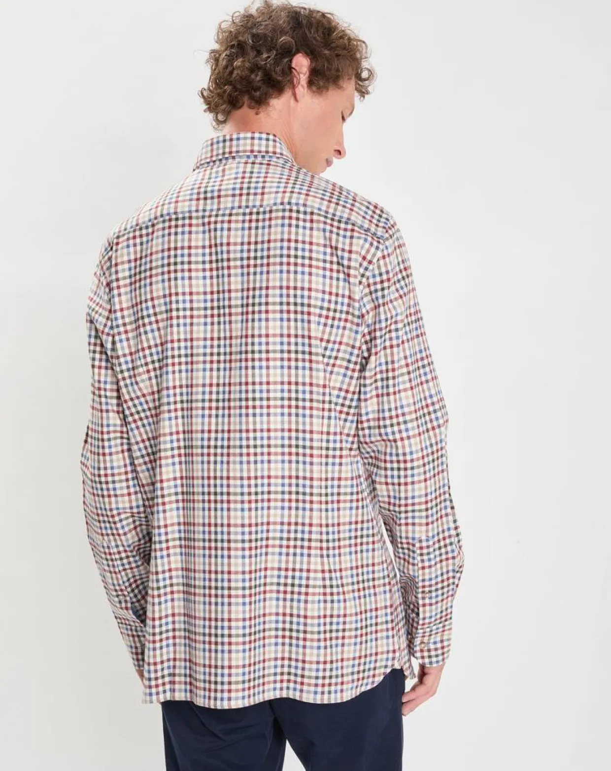 Chemise Slim Fit en Flanelle Vichy multicolore-Hackett London Hot