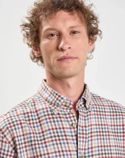 Chemise Slim Fit en Flanelle Vichy multicolore-Hackett London Hot