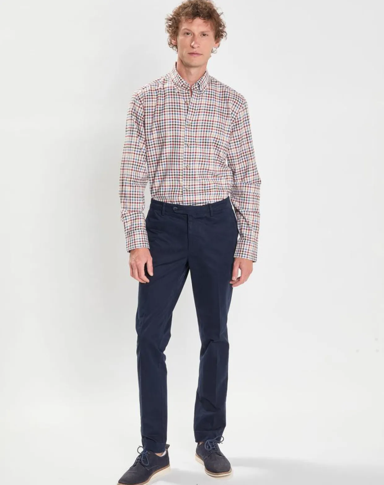 Chemise Slim Fit en Flanelle Vichy multicolore-Hackett London Hot