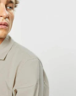 Chemise Slim Fit en Laine mélangée beige-Hackett London Online