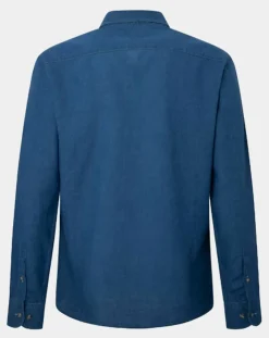 Homme Hackett London Chemises^Chemise Slim Fit en Lin & Coton Saharien bleu moyen