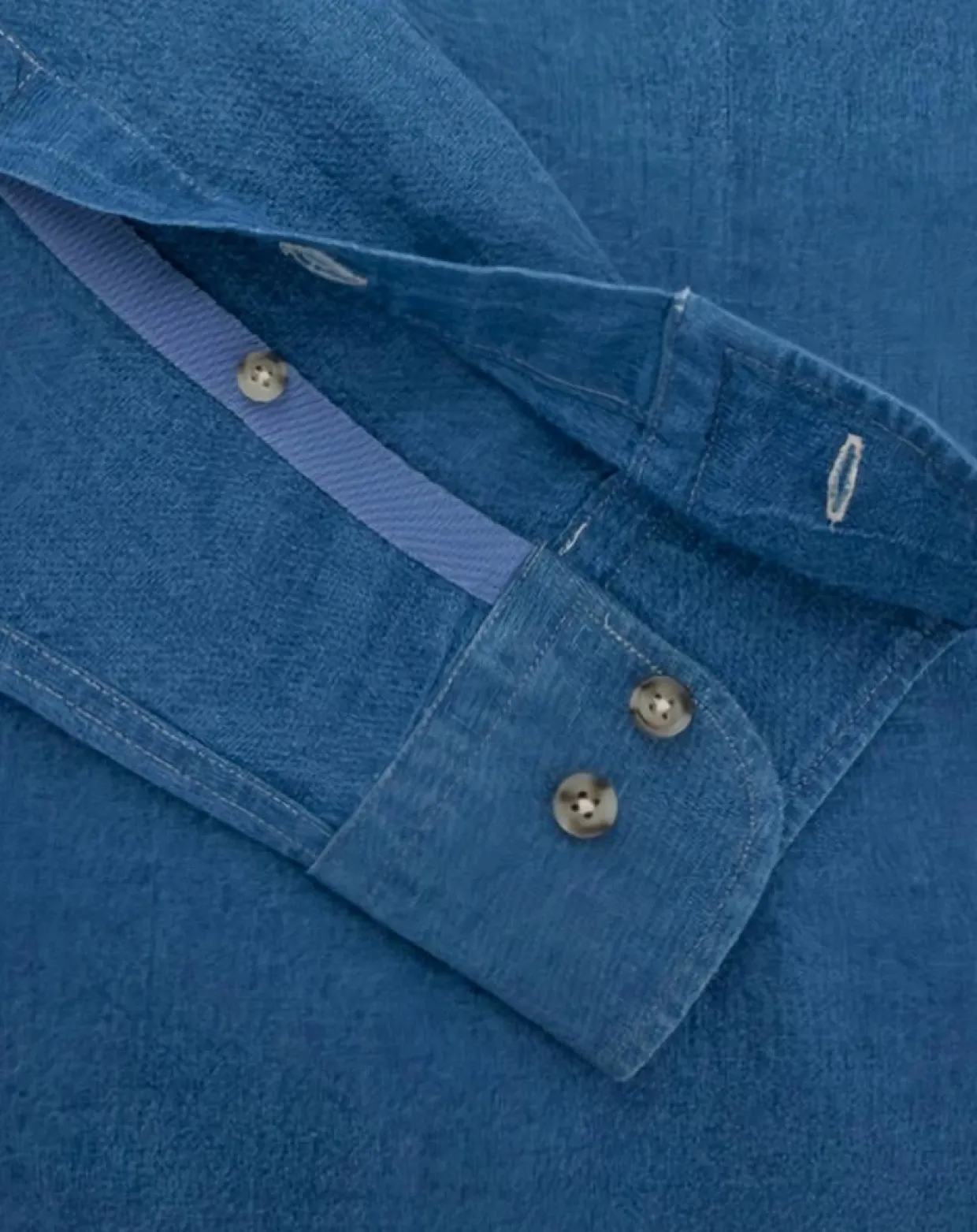 Homme Hackett London Chemises^Chemise Slim Fit en Lin & Coton Saharien bleu moyen