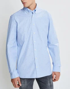 Homme Hackett London Chemises^Chemise Slim Fit Fil Coupé imprimée bleue