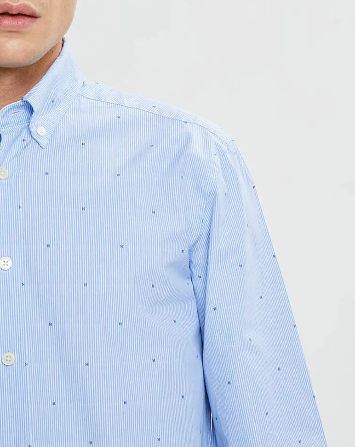 Homme Hackett London Chemises^Chemise Slim Fit Fil Coupé imprimée bleue