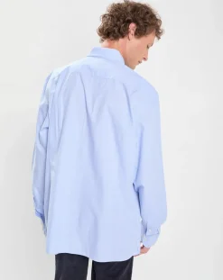 Chemise Slim Fit Fil Coupé imprimée bleue-Hackett London New