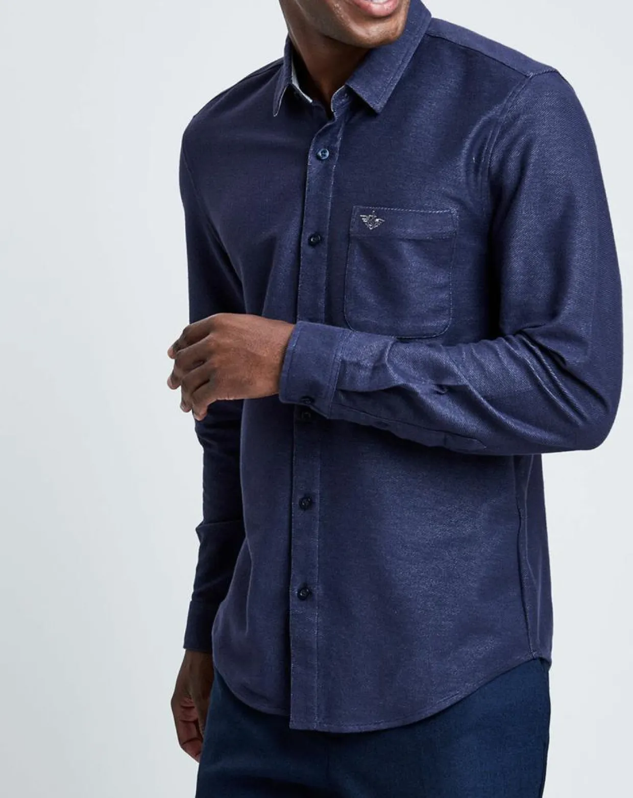 Chemise Slim Fit Flex rayures bleu foncé/blanc-Dockers Hot