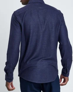 Chemise Slim Fit Flex rayures bleu foncé/blanc-Dockers Hot