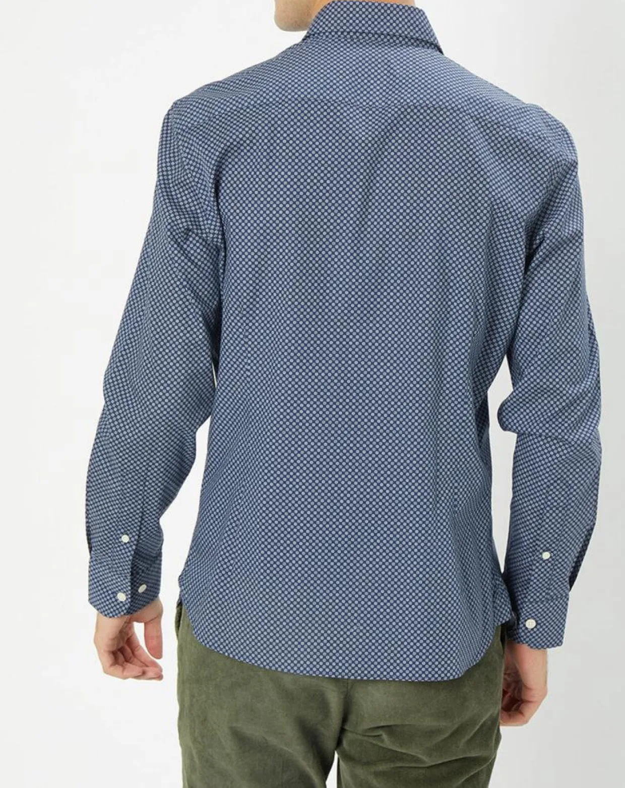 Chemise Slim Fit imprimée bleu foncé-Hackett London New