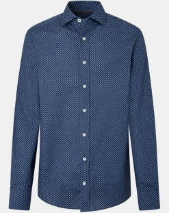 Chemise Slim Fit imprimée bleu foncé-Hackett London New