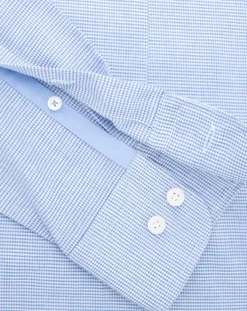 Chemise Slim Fit imprimée Pied-de-Poule bleu/blanc-Hackett London New