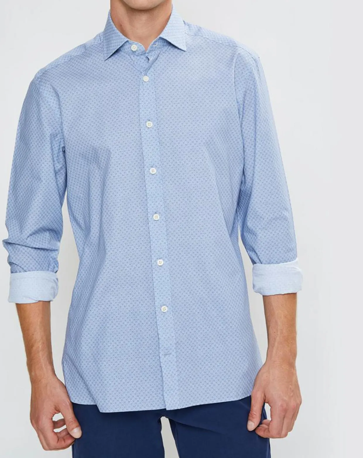 Homme Hackett London Chemises^Chemise Slim Fit imprimée Color bleu ciel