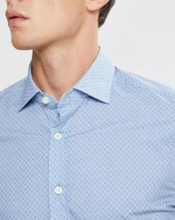 Homme Hackett London Chemises^Chemise Slim Fit imprimée Color bleu ciel