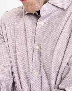 Homme Hackett London Chemises^Chemise Slim Fit imprimée gris/bordeaux