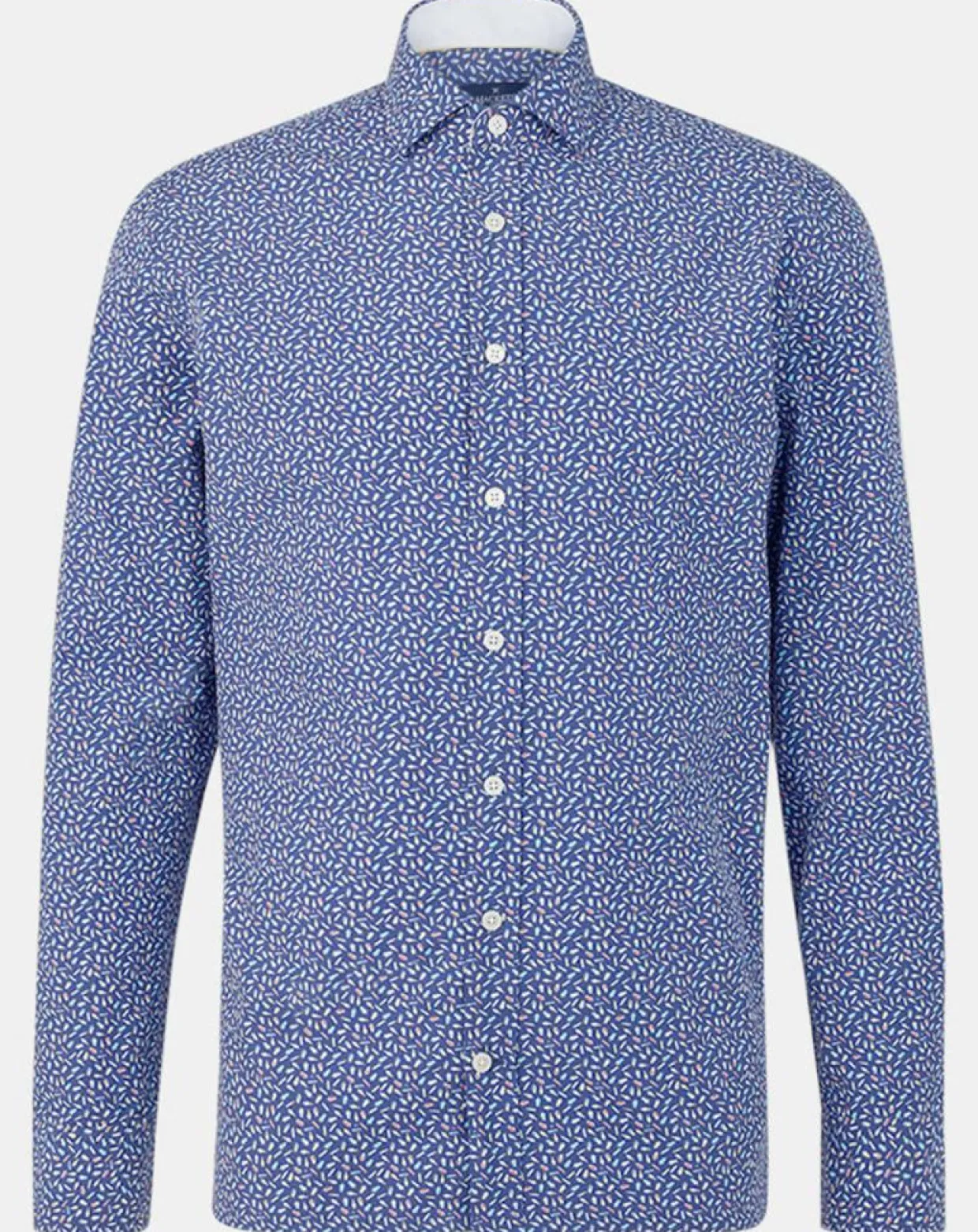 Chemise Slim Fit imprimée bleu foncé-Hackett London Outlet
