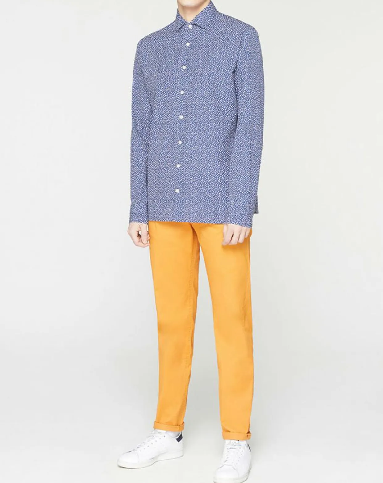 Chemise Slim Fit imprimée bleu foncé-Hackett London Outlet