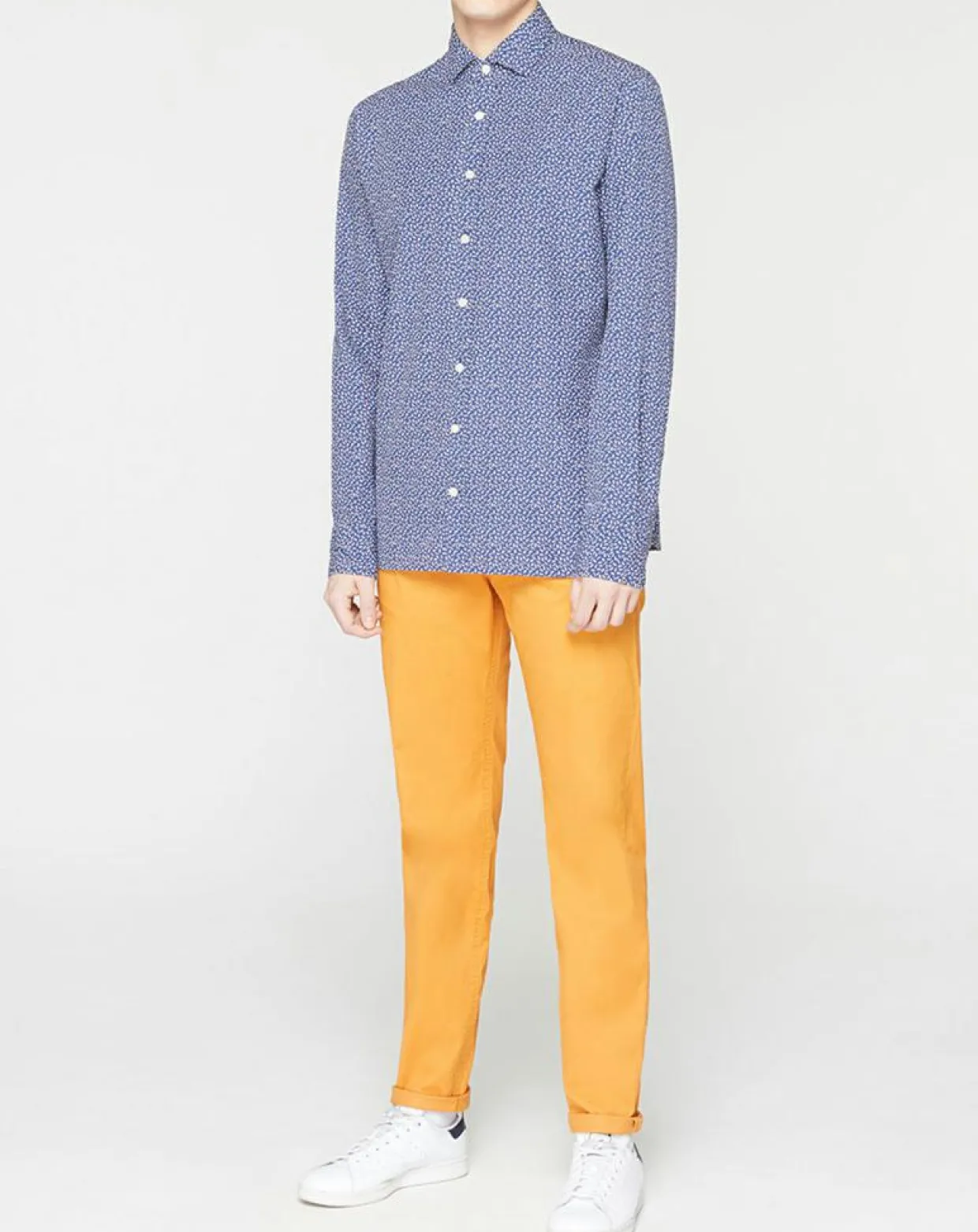 Chemise Slim Fit imprimée bleu foncé-Hackett London Outlet