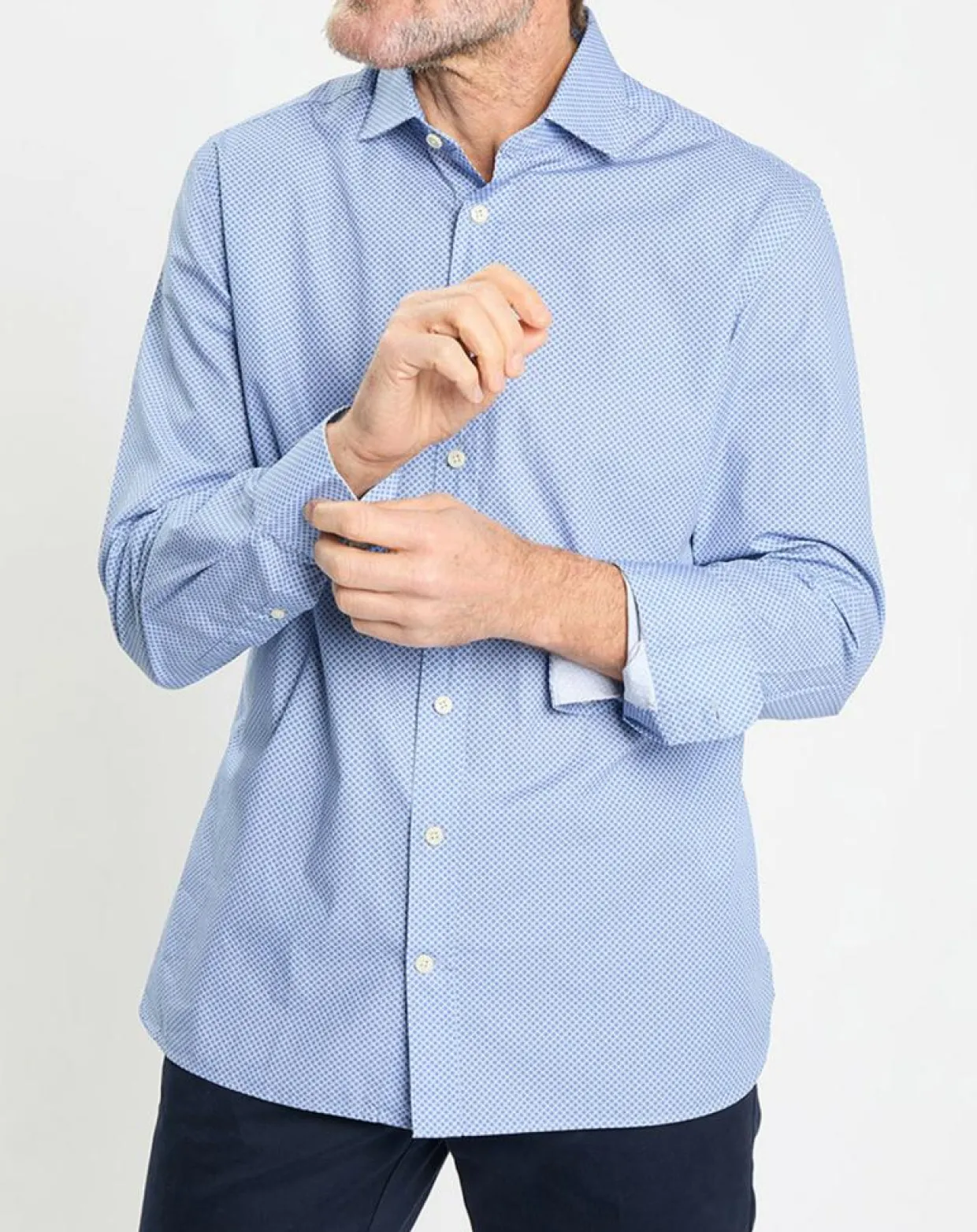 Homme Hackett London Chemises^Chemise Slim Fit imprimée bleue