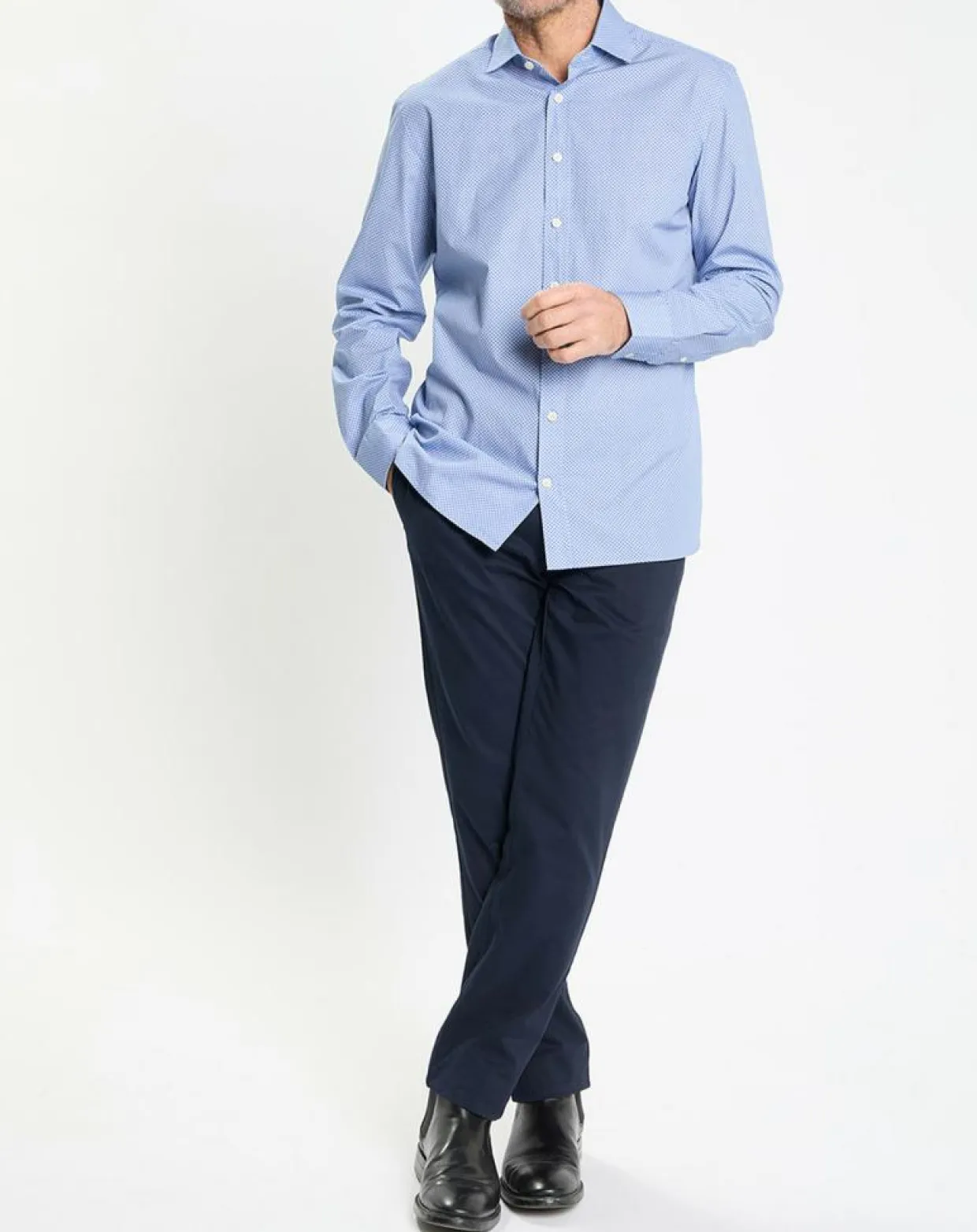 Homme Hackett London Chemises^Chemise Slim Fit imprimée bleue